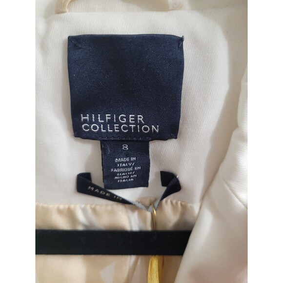 Hilfiger Collection Blazer Sz 8 White Cotton Silk Italy Runway Jacket NWT $468* - Picture 3 of 16